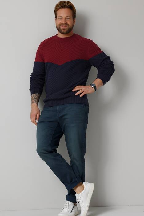 Pullover mit modernem Color Blocking