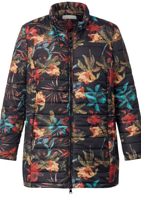 Steppjacke, Blumenmuster