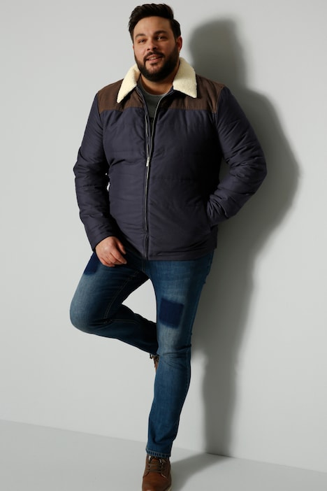 Steppjacke mit Teddy Fell