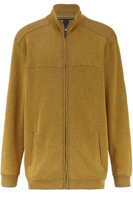 Sweatjacke mit Ripp-Struktur