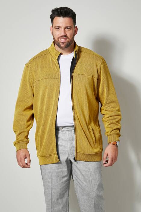 Sweatjacke mit Ripp-Struktur