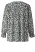 Bluse, Blümchen, Rundhals, Langarm