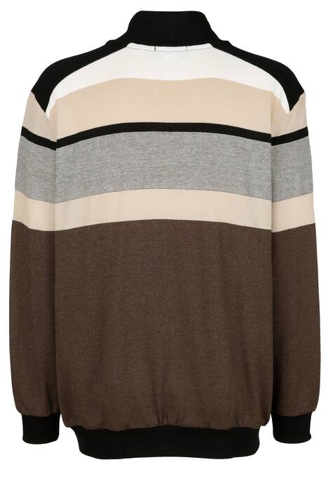 Men+ Sweatjacke, Ringel, Zipper, bis 80/82