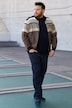 Men+ Sweatjacke, Ringel, Zipper, bis 80/82