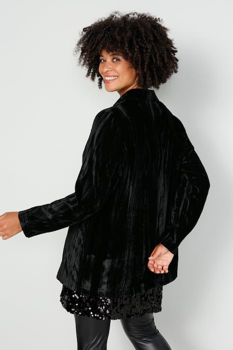 Samtblazer, Crash-Samt, Revers, Langarm