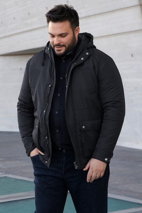 Men+ Kapuzenjacke, Bauchfit, viele Taschen, bis 82