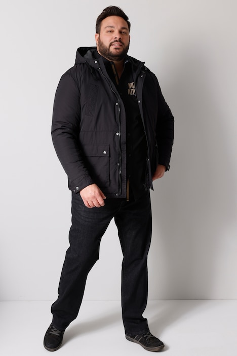 Men+ Kapuzenjacke, Bauchfit, viele Taschen, bis 82