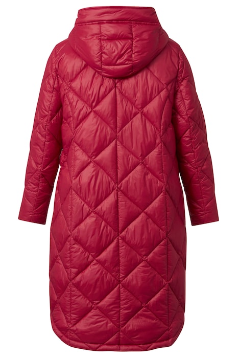 Steppmantel, A-Line, Kapuze, Zipper, 2 Taschen