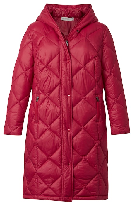 Steppmantel, A-Line, Kapuze, Zipper, 2 Taschen