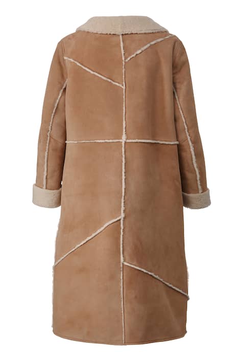 Jas van lamsleer, echt lamsleer, revers, lange mouwen