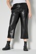 Lederoptik-Culotte, wadenlang, Straight Fit