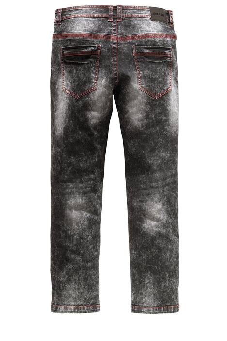 John F. Gee Jeans, Straight Fit, Colornähte, 5-Pocket, bis 35