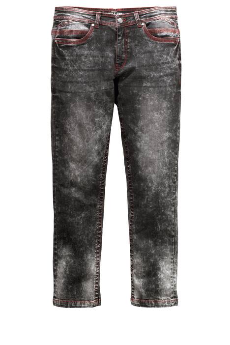 John F. Gee Jeans, Straight Fit, Colornähte, 5-Pocket, bis 35