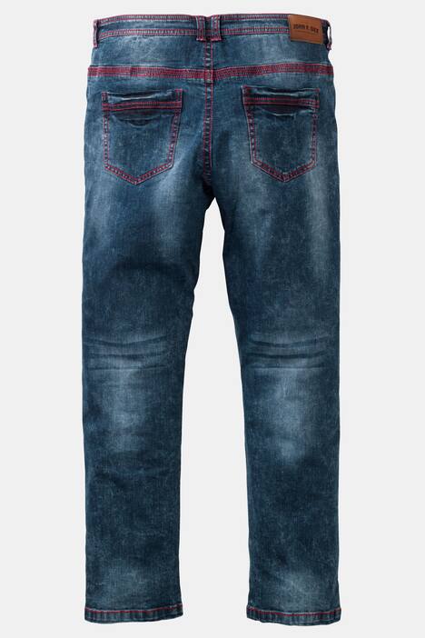 John F. Gee Jeans, Straight Fit, Colornähte, 5-Pocket, bis 35