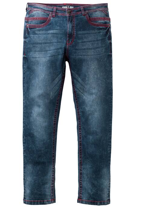 John F. Gee Jeans, Straight Fit, Colornähte, 5-Pocket, bis 35