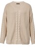 Pullover, oversized, Zopfmuster, Langarm