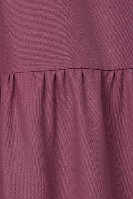 Kleid, V-Ausschnitt, Langarm, breite Volants