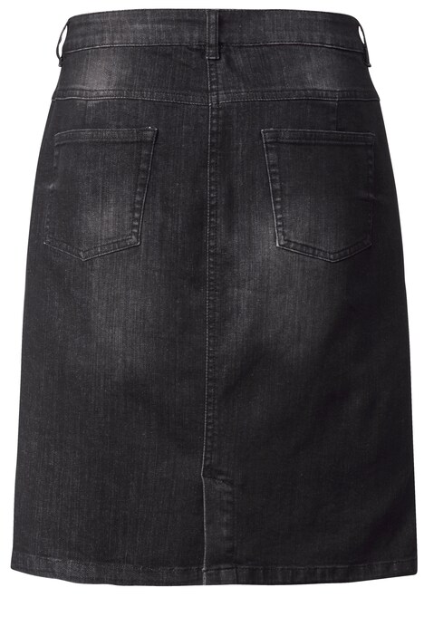 Jeansrock, Straight Fit, 5-Pocket, Gehschlitz