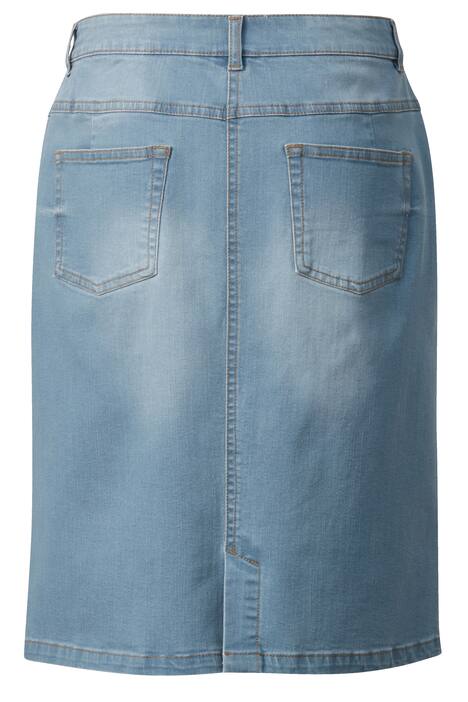 Jupe en jean coupe Straight à 5 poches, avec fente d'aisance