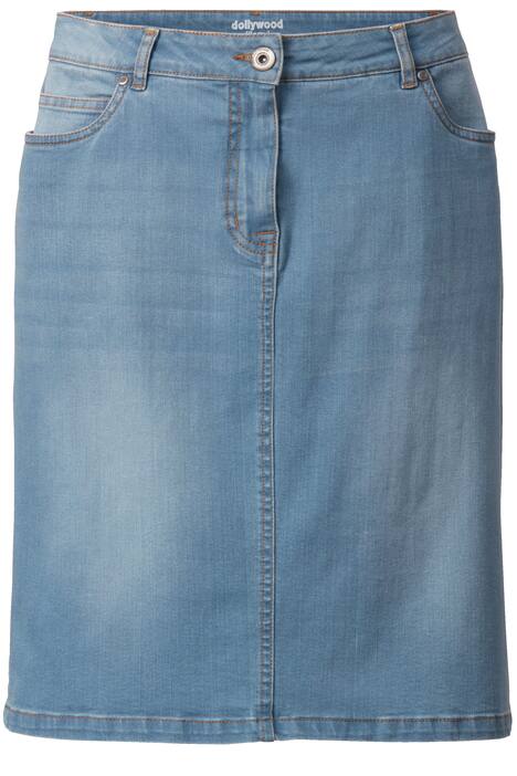 Jupe en jean coupe Straight à 5 poches, avec fente d'aisance