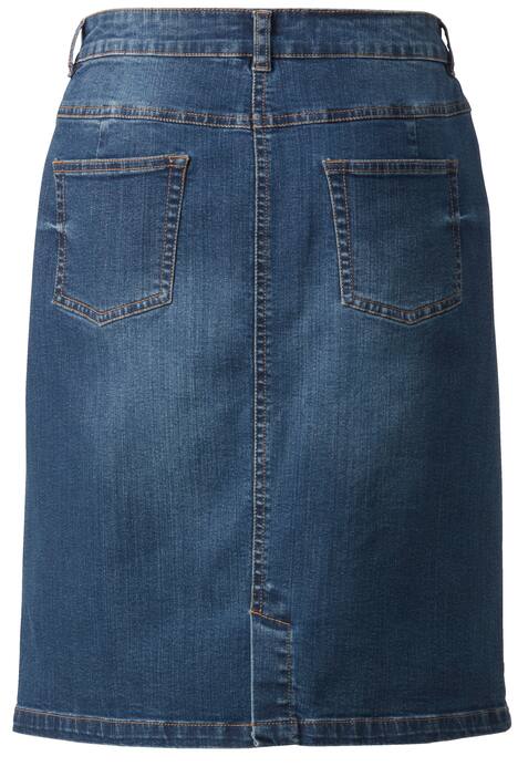Jeansrock, Straight Fit, 5-Pocket, Gehschlitz