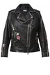 Lederjacke, Bikerjacke, echtes Leder, Ziernieten, Blüten