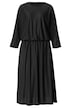 Jersey-Midikleid, Rundhals, elastische Taille, Langarm
