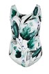 Badeanzug, Softschalen, Blütenmuster, tiefer Rückenausschnitt