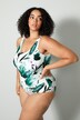 Badeanzug, Softschalen, Blütenmuster, tiefer Rückenausschnitt