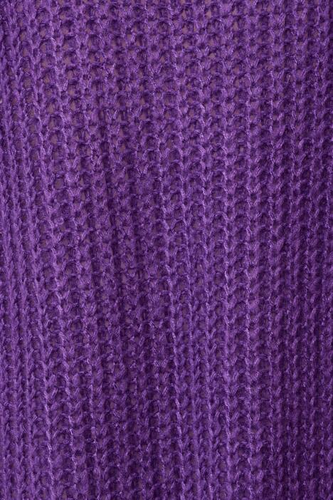 Long-Pullover, grob gestrickt, V-Ausschnitt, Langarm