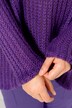 Long-Pullover, grob gestrickt, V-Ausschnitt, Langarm