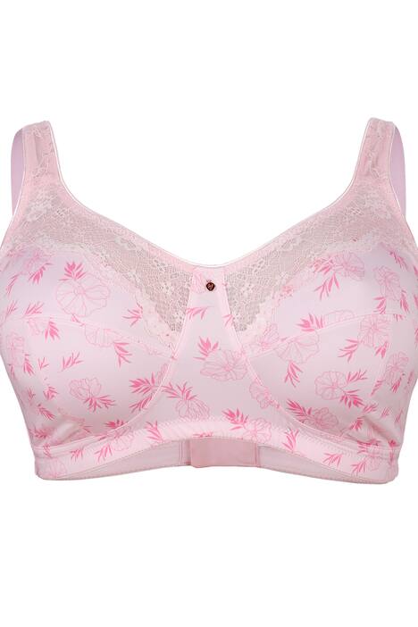 BH, ohne Softschalen, Blütenprint, Spitze