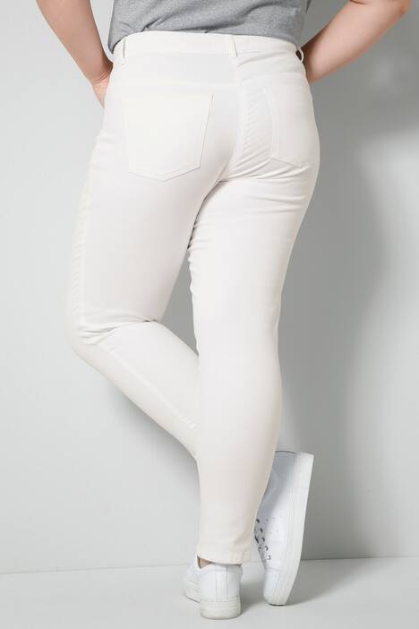 7/8-Jeans, Slim Fit, Saumschlitz, 5-Pocket