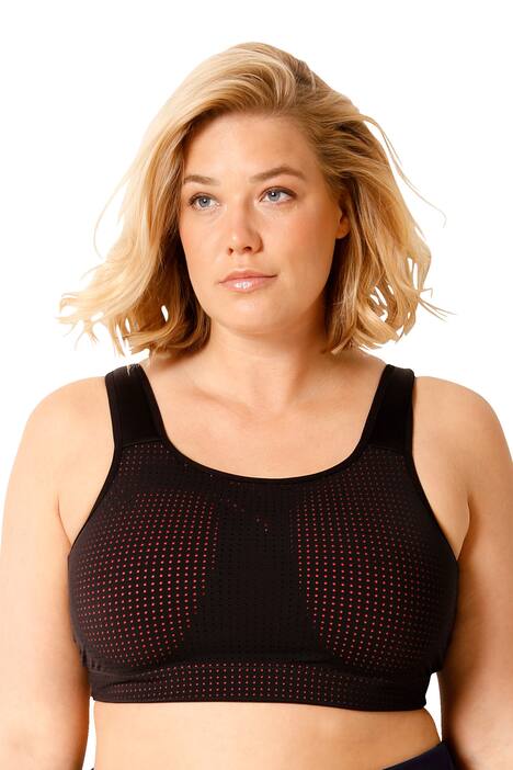 Sportbeha met hoger uitgesneden zijbrug