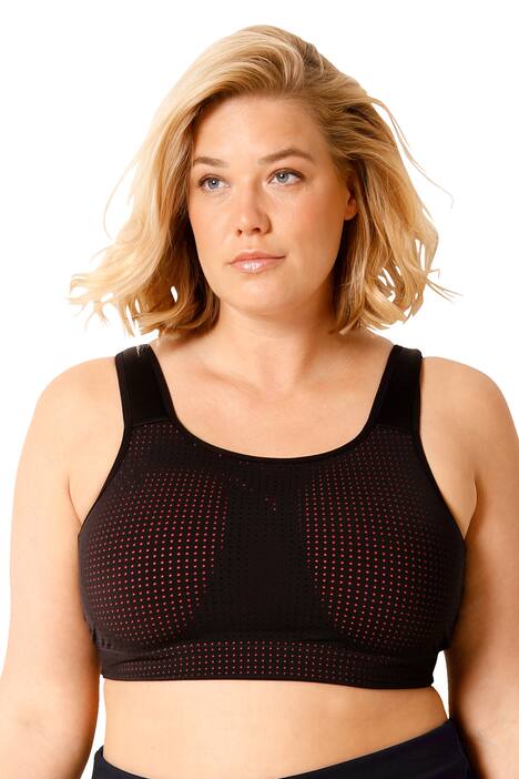 Sportbeha met hoger uitgesneden zijbrug