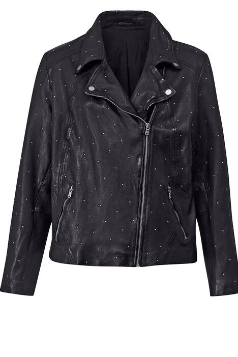 Lederjacke, Bikerjacke, echtes Leder, Ziernieten