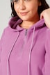 Long-Hoodie, oversized, Teddyfleece, Kapuze mit Zipper, Kängurutasche
