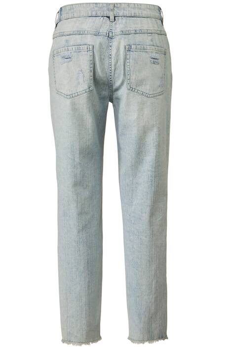 7/8-jeans, comfort fit, destroyed met kant, 5-pocket