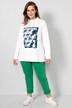 Sweatshirt, A-Line, Schrift-Motiv, Stehkragen, Langarm