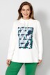 Sweatshirt, A-Line, Schrift-Motiv, Stehkragen, Langarm