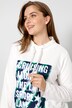 Sweatshirt, A-Line, Schrift-Motiv, Stehkragen, Langarm