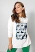 Sweatshirt, A-Line, Schrift-Motiv, Stehkragen, Langarm