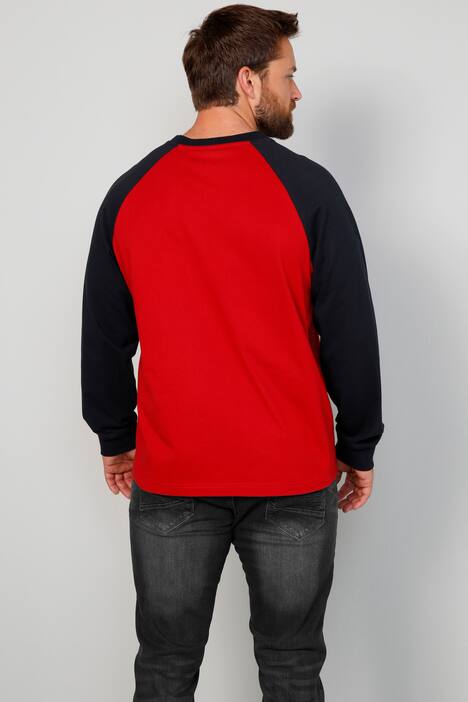 John F. Gee T-Shirt, Raglan-Langarm, zweifarbig, bis 72/74