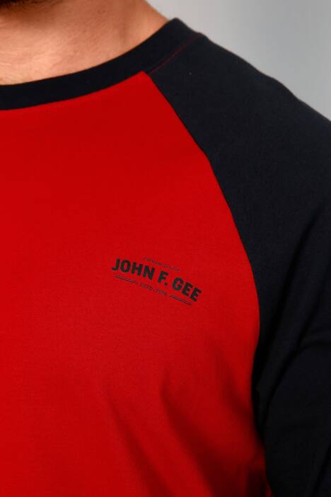 John F. Gee T-Shirt, Raglan-Langarm, zweifarbig, bis 72/74
