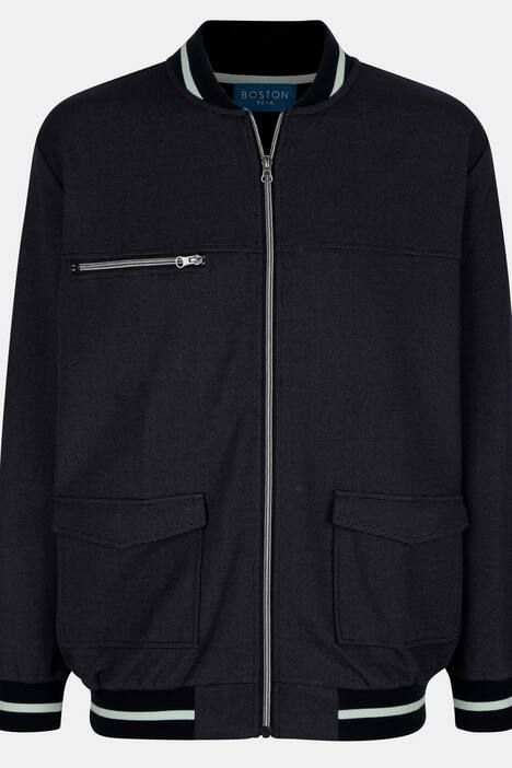 Sweatjacke mit Kontrastdetails