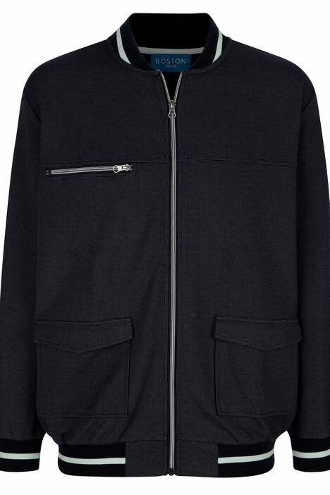 Sweatjacke mit Kontrastdetails