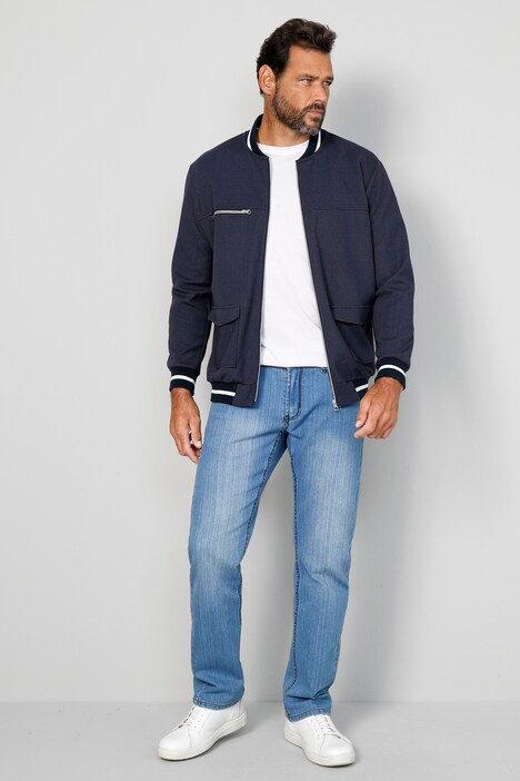 Sweatjacke mit Kontrastdetails
