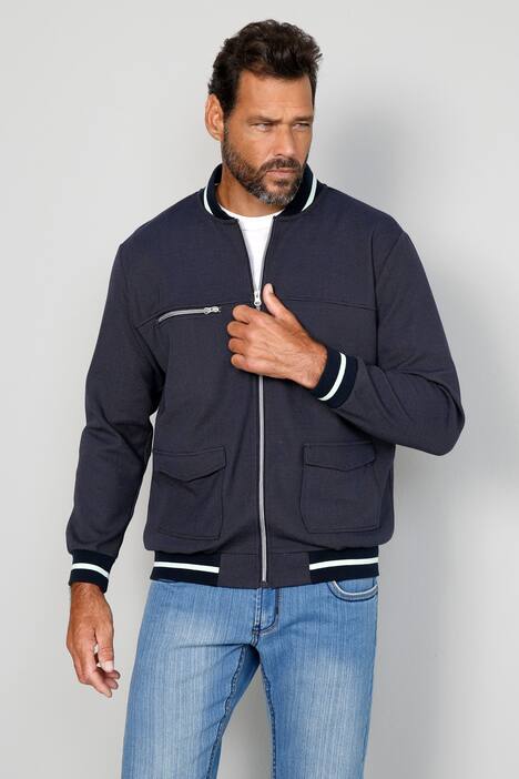 Sweatjacke mit Kontrastdetails