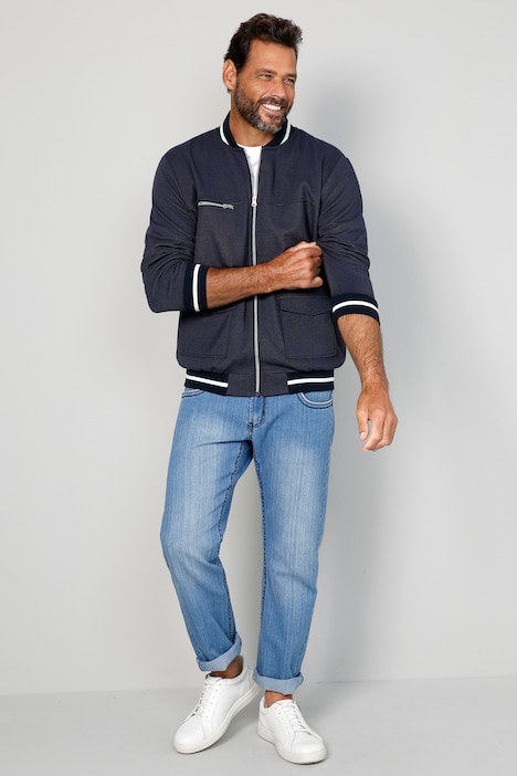 Sweatjacke mit Kontrastdetails