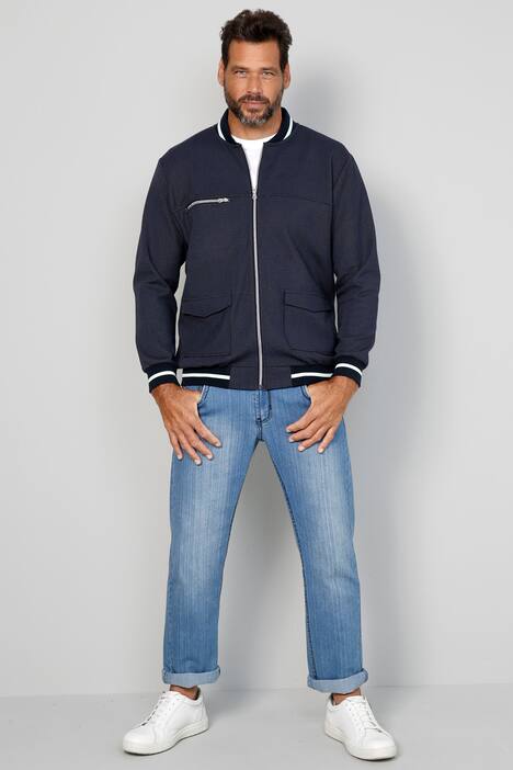 Sweatjacke mit Kontrastdetails